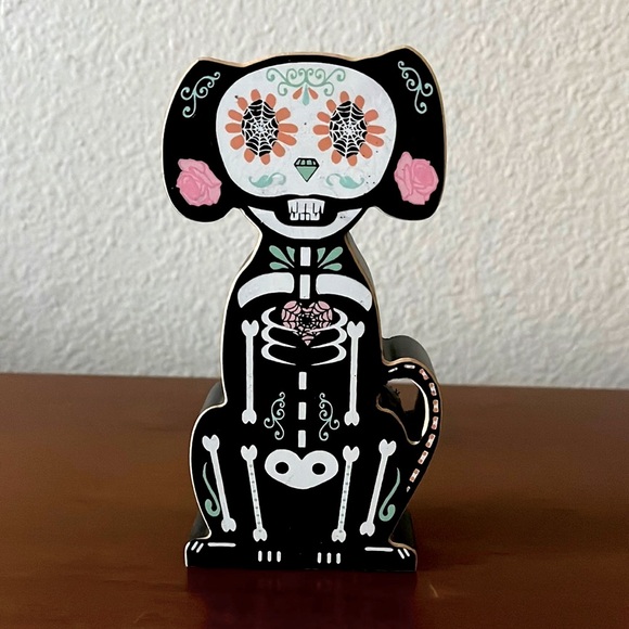 Dia de los Muertos Other - ♥️🎃Day of the Dead Dog Figurine Painted Wood Statue Halloween Decoration🎃♥️